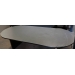 8ft Grey Boardroom Racetrack Table w/ Black Trim, Surface Only